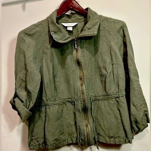 Christopher and banks medium petite army green jacket